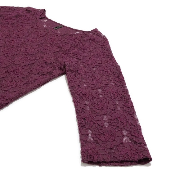 Denver Hayes | Purple Floral Lace Top | Size XL - Picture 8 of 14